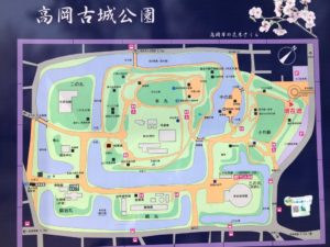 高岡古城公園の園内マップ